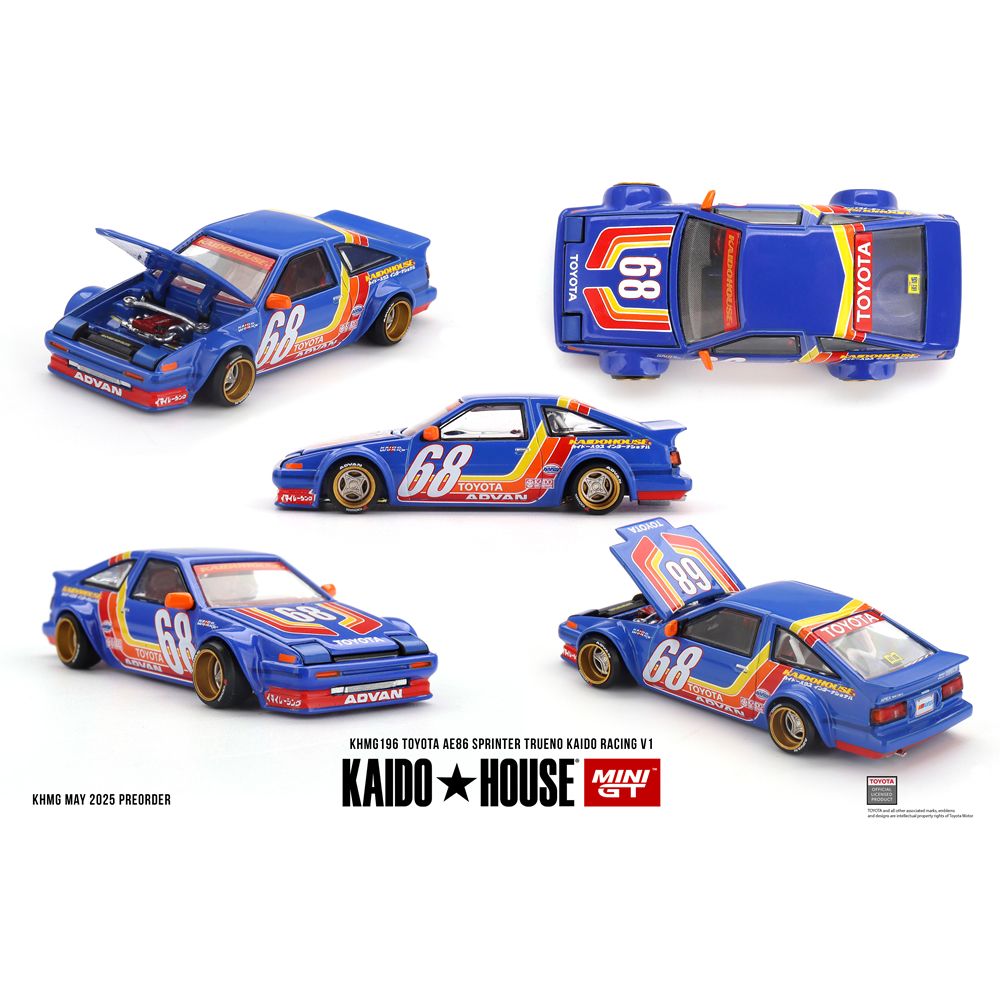 Mini GT Kaido House #196 Toyota AE86 Sprinter Trueno Kaido Racing V1