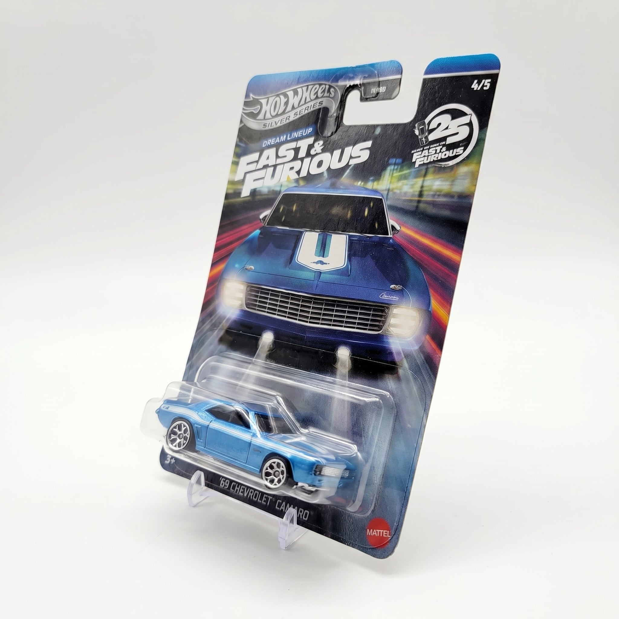 Hot Wheels Fast & Furious 1969 Camaro Silver Series 1:64 Diecast Car