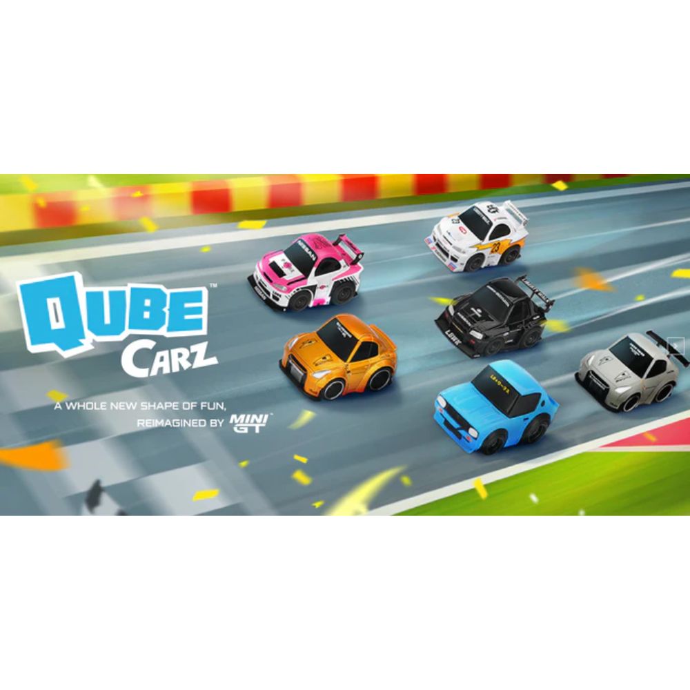 Mini GT QubeCarz Complete Box of 6 Cars - Factory Sealed - 1:64 - QZ001PACK6