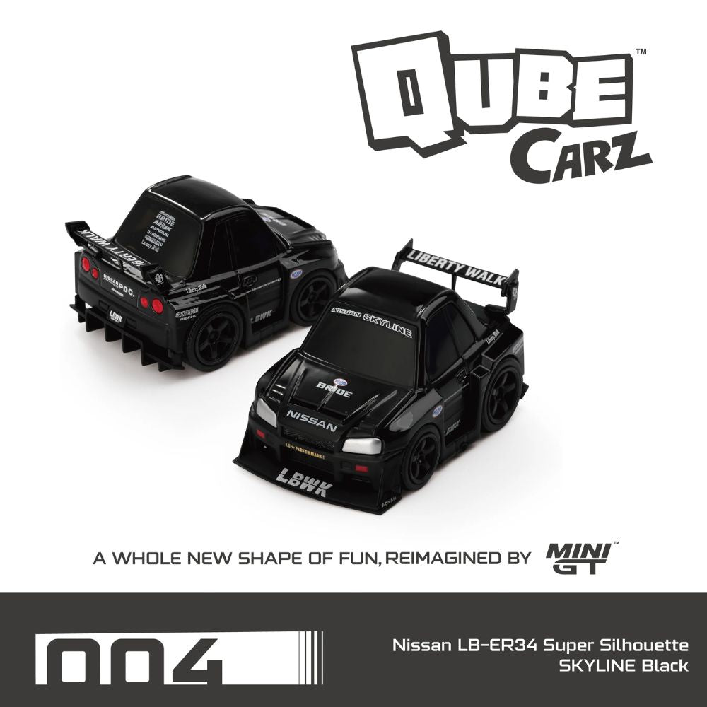Mini GT QubeCarz Complete Box of 6 Cars - Factory Sealed - 1:64 - QZ001PACK6