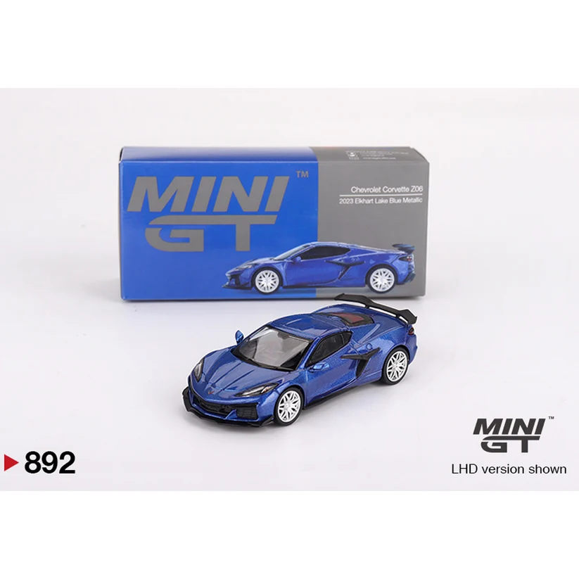 MiniGT Chevrolet Corvette Z06 2023 Elkhart Lake Blue Metallic 1:64 Diecast 892