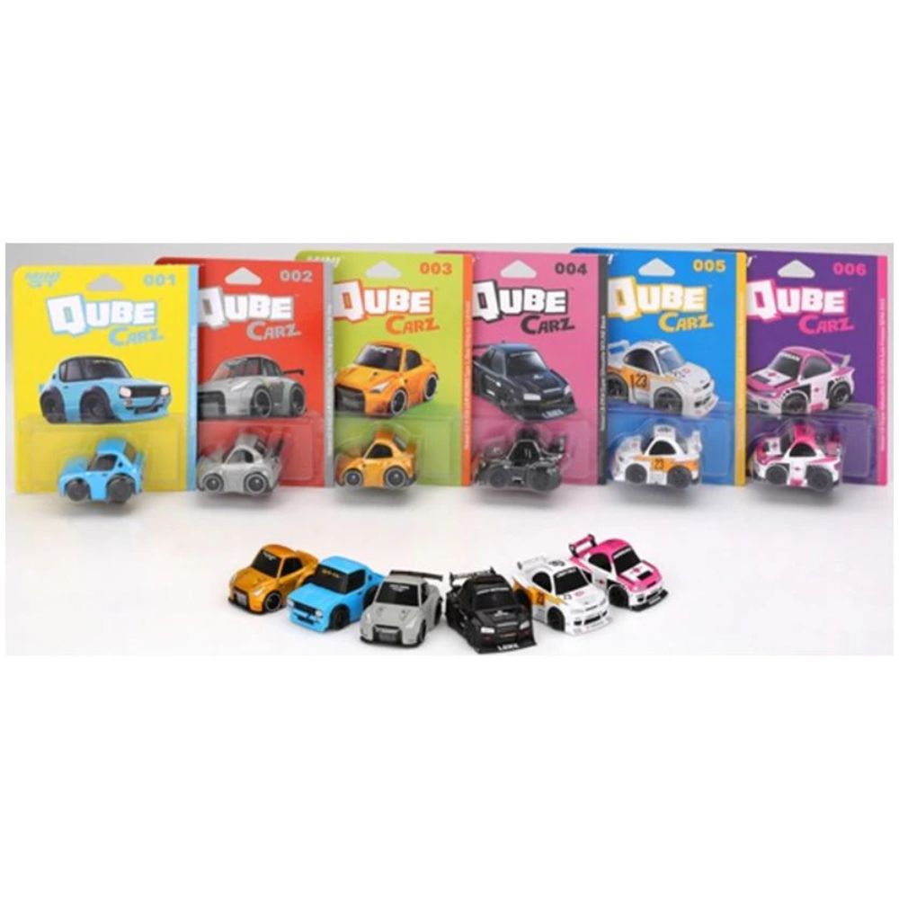 Mini GT QubeCarz Complete Box of 6 Cars - Factory Sealed - 1:64 - QZ001PACK6