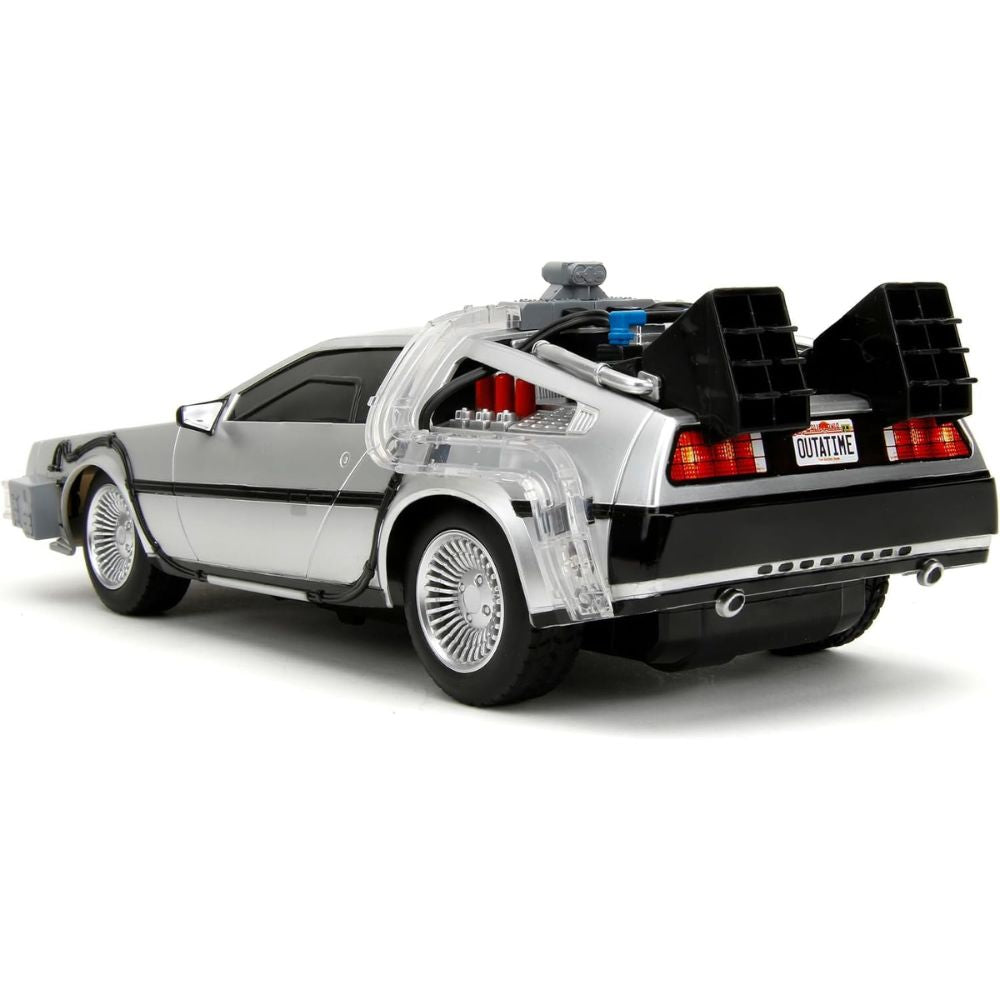 Jada Back to The Future Time Machine Remote Controlled Vehicle 1:16 Scale, Unisex Adult Silver